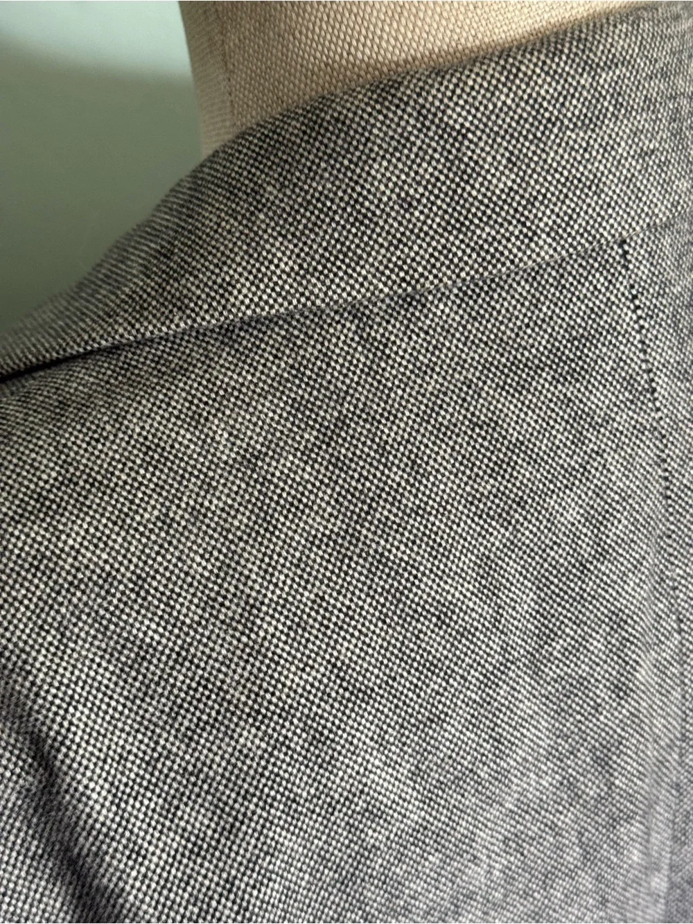 Banana Republic Tailored Fit Cotton Italian Fabric Grey Black Blazer Size 42R